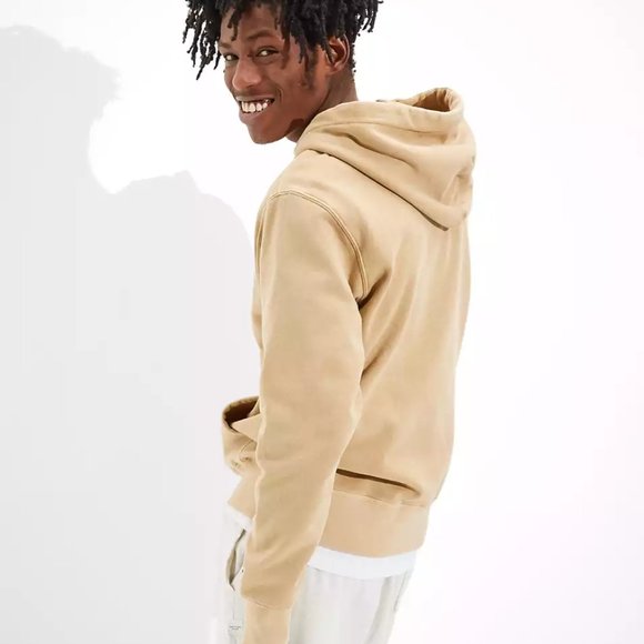 AE Super Soft Fleece Icon Hoodie Khaki - Picture 3 of 5